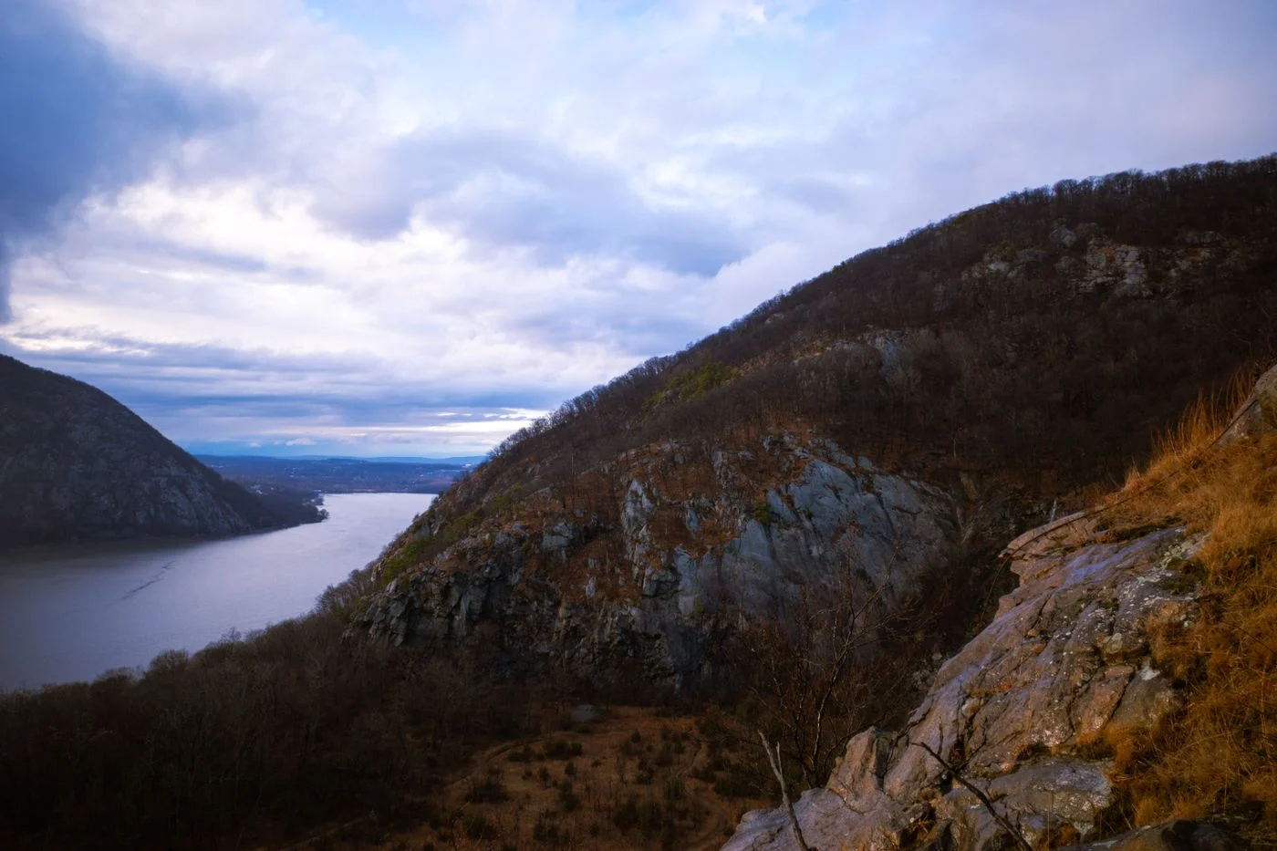 Hudson River and wooded highlands near Cold Spring New York